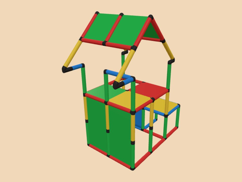带人字屋顶的小屋
