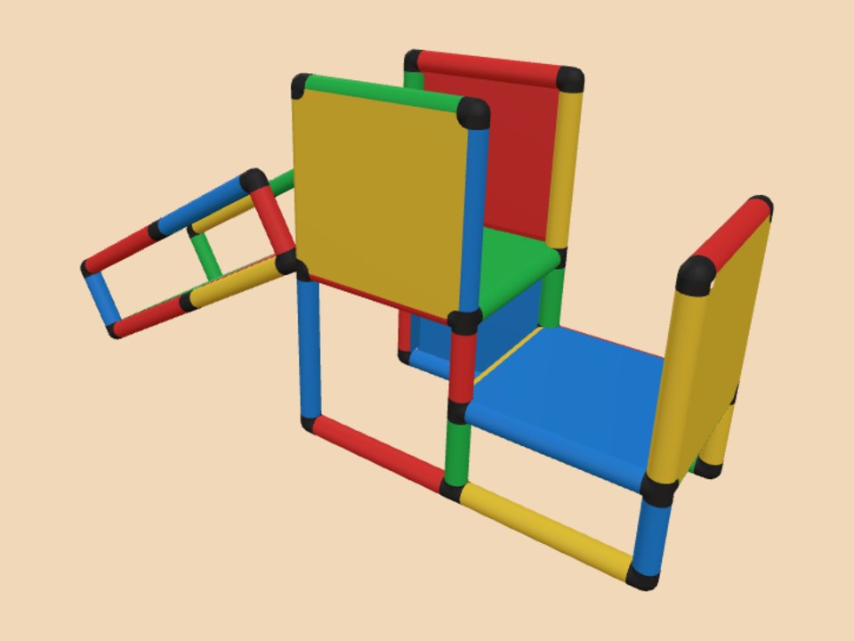 Climbing Frame With Long Ramp