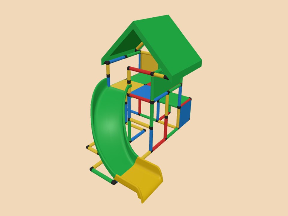 经典小屋弯滑梯