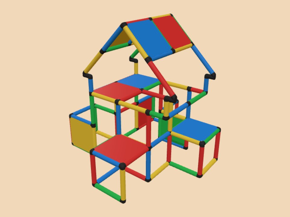 Playhouse From Climbing Pyramid And Beginner