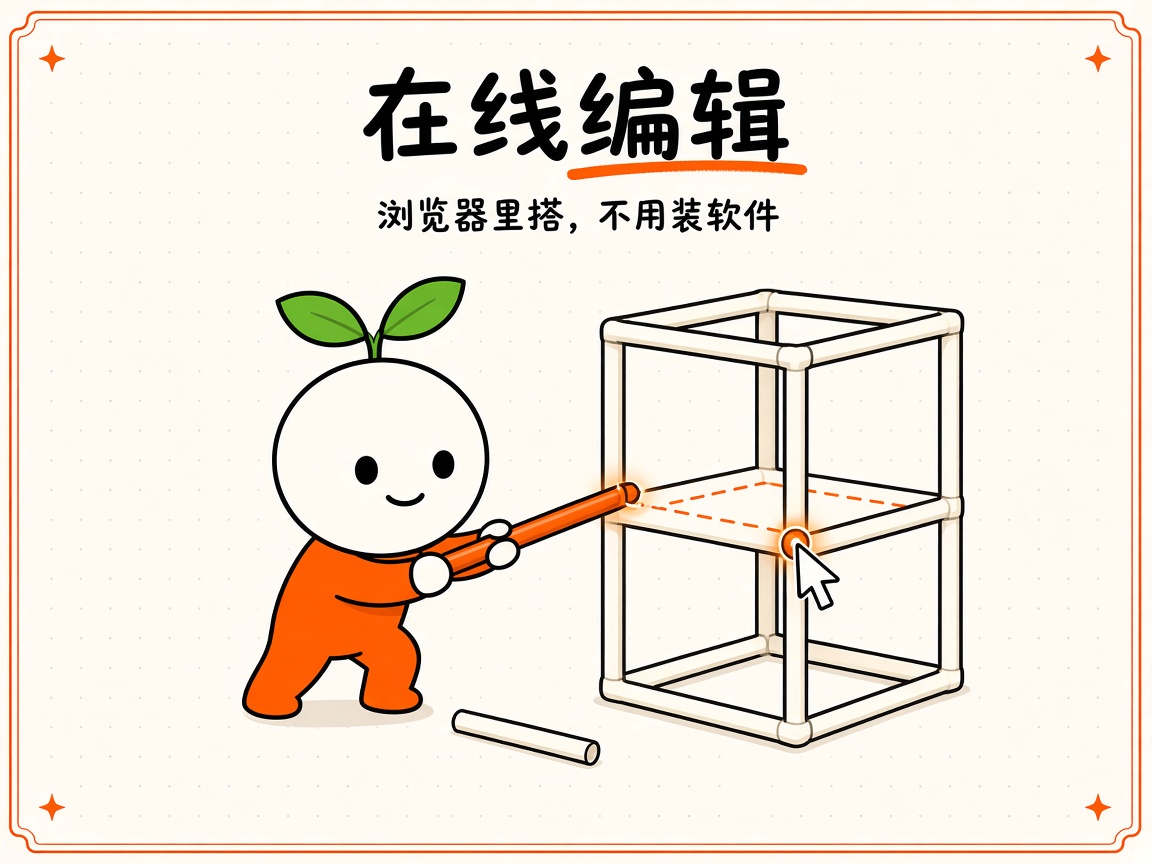 在线编辑：浏览器里搭，不用装软件