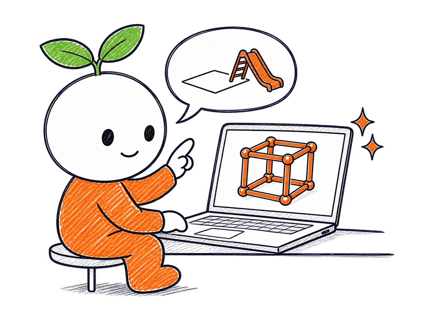 Xiaomai describes space and play features while a climbing frame appears on a laptop